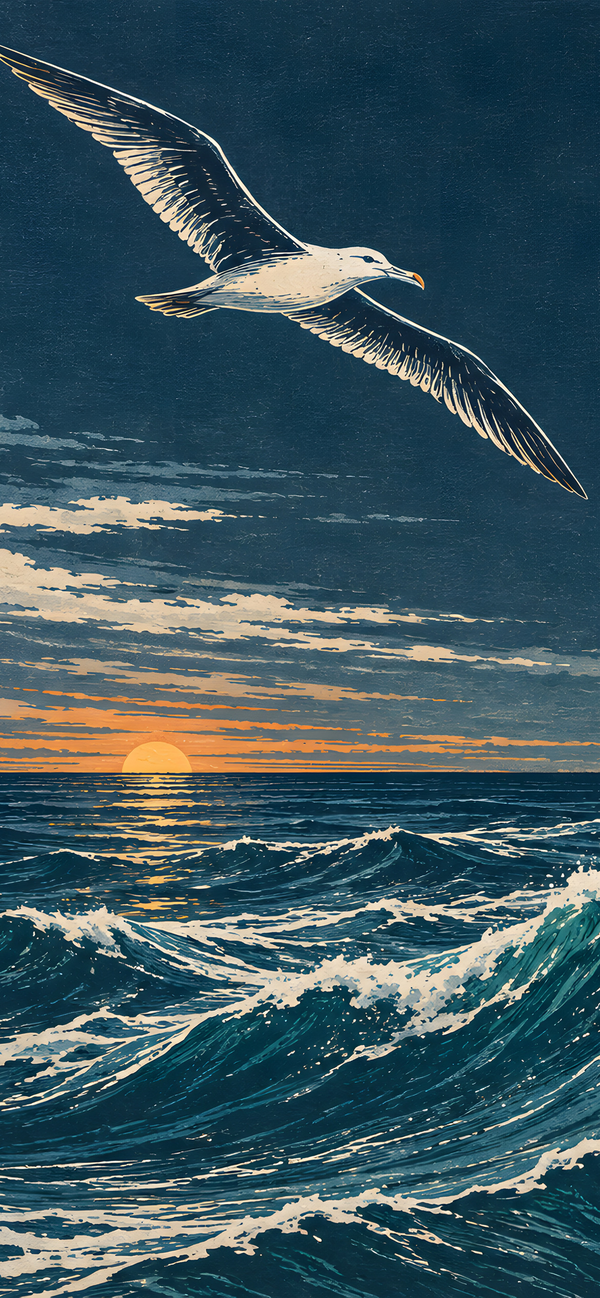 Above the breaking wave