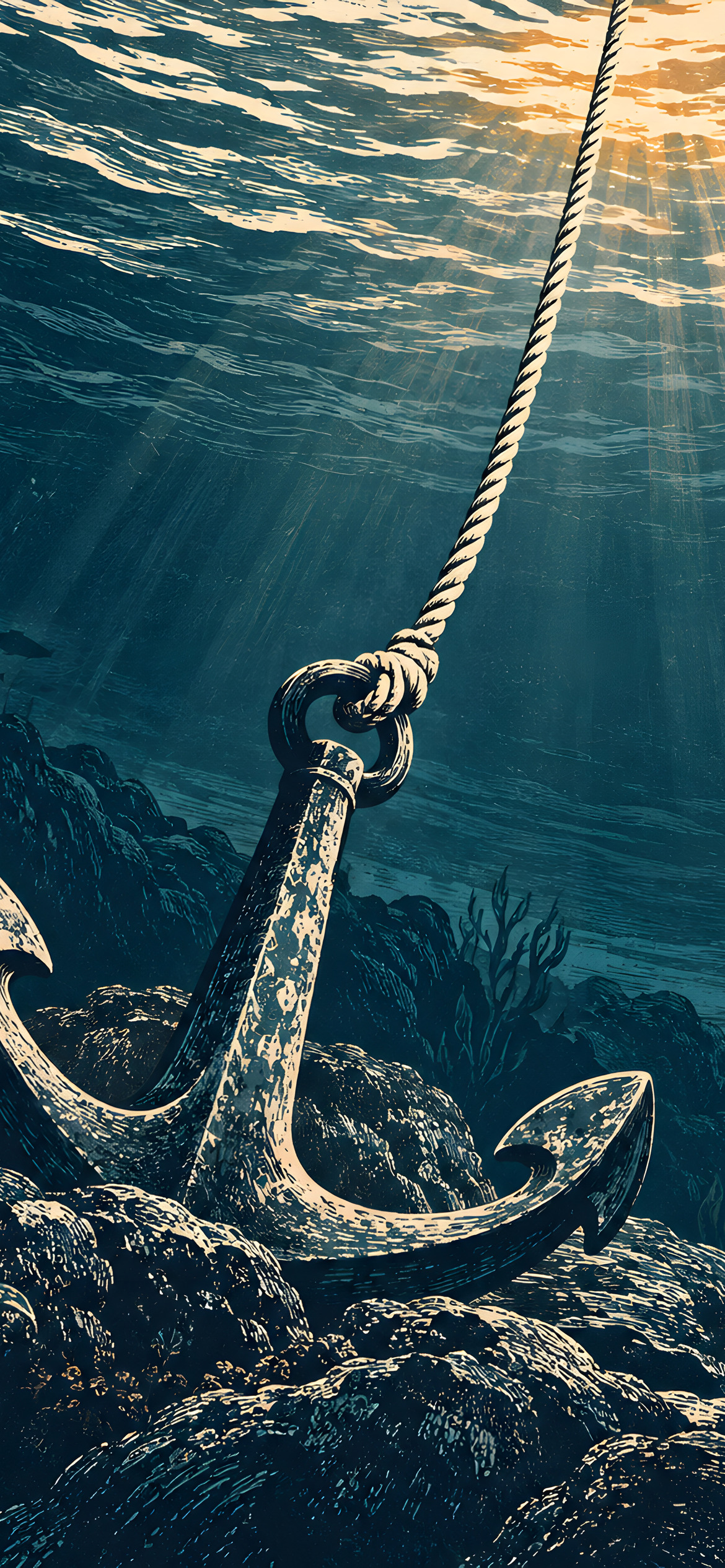 Anchor beneath the swell