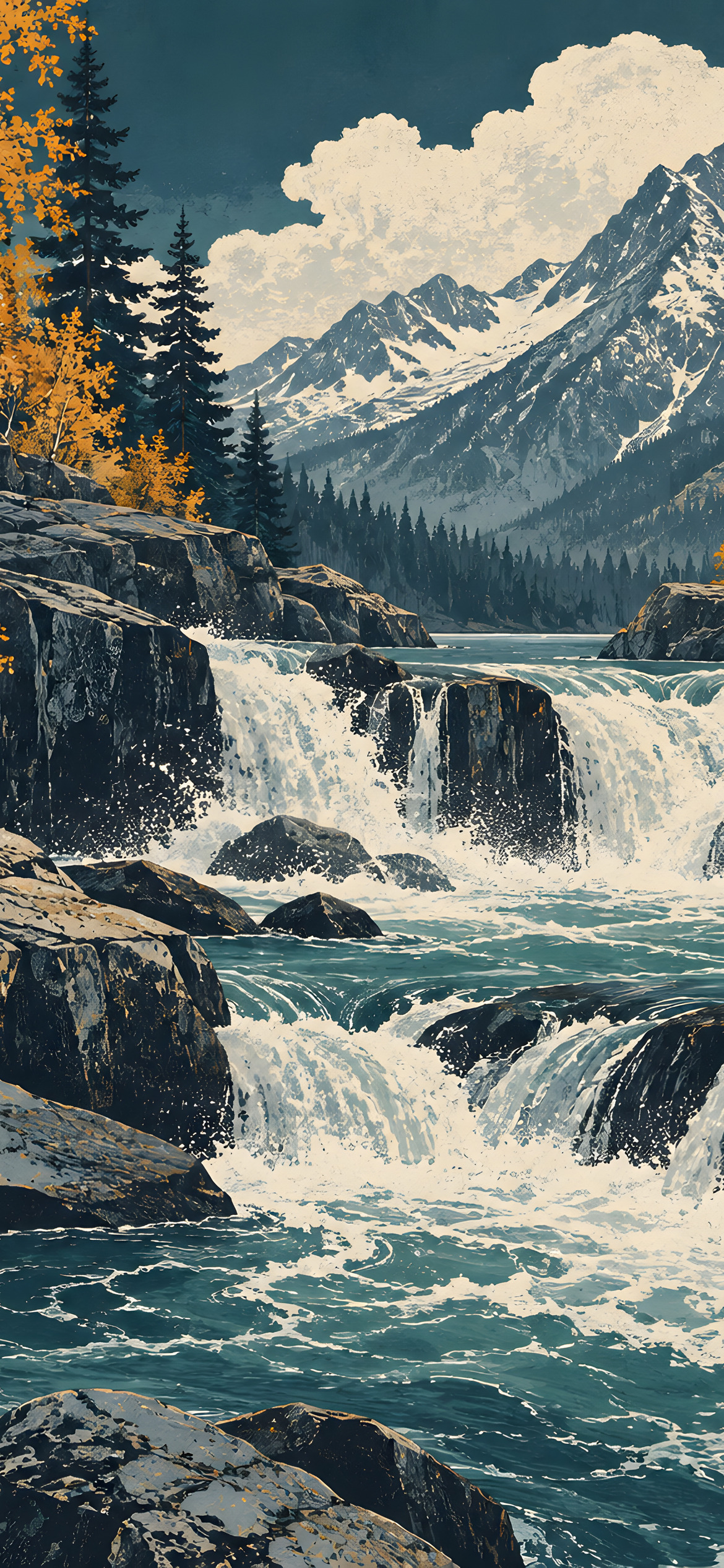 Cascades through autumn