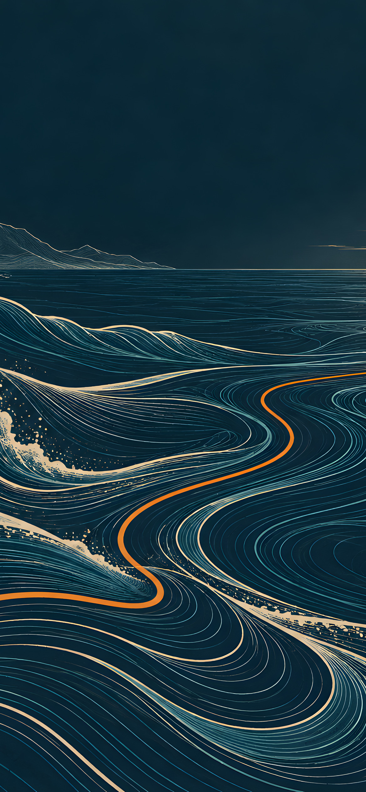 Currents toward open water