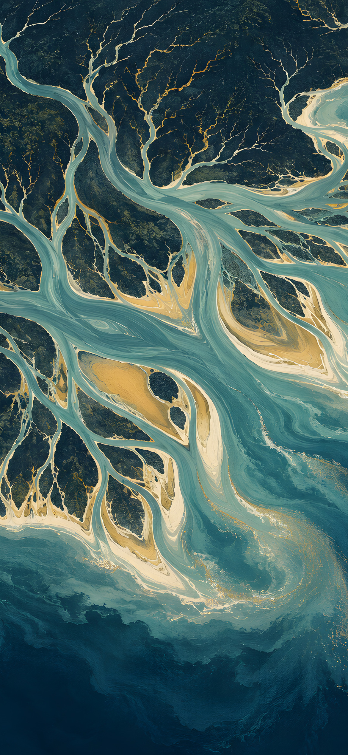 River delta from above