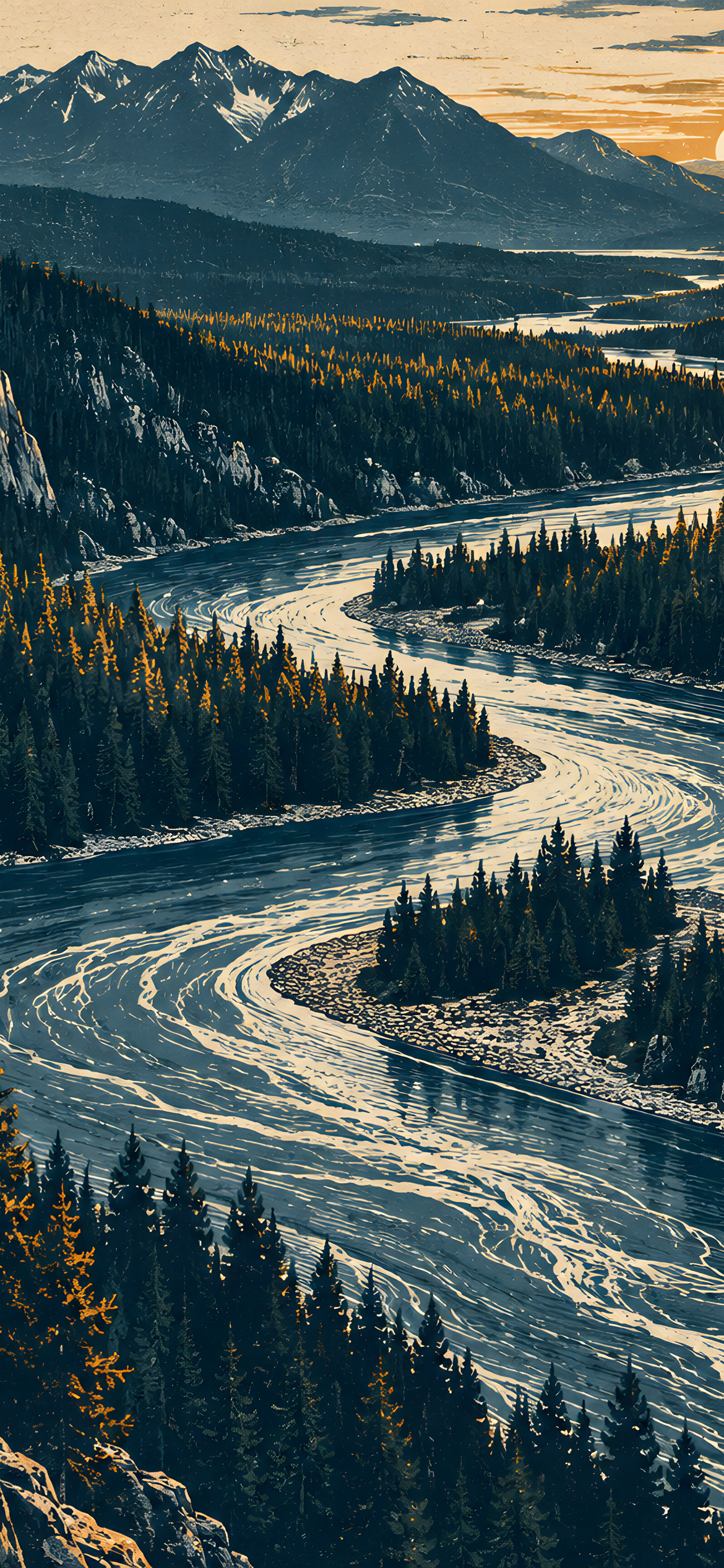 River through the pines