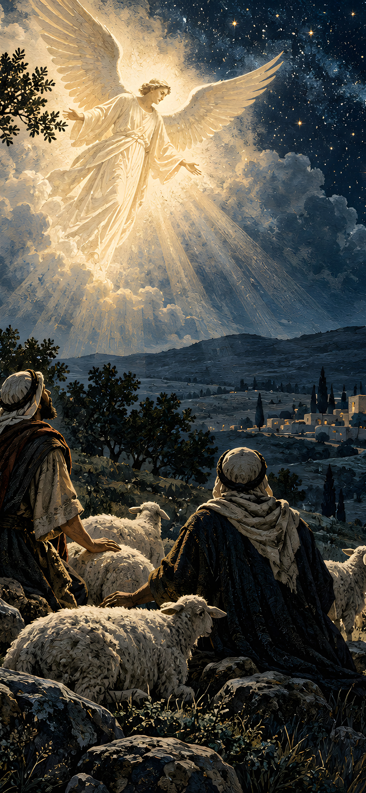 Shepherds and the angel