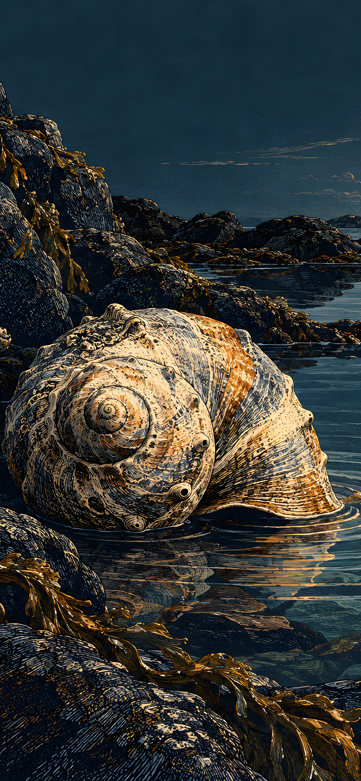 The shell and the tide