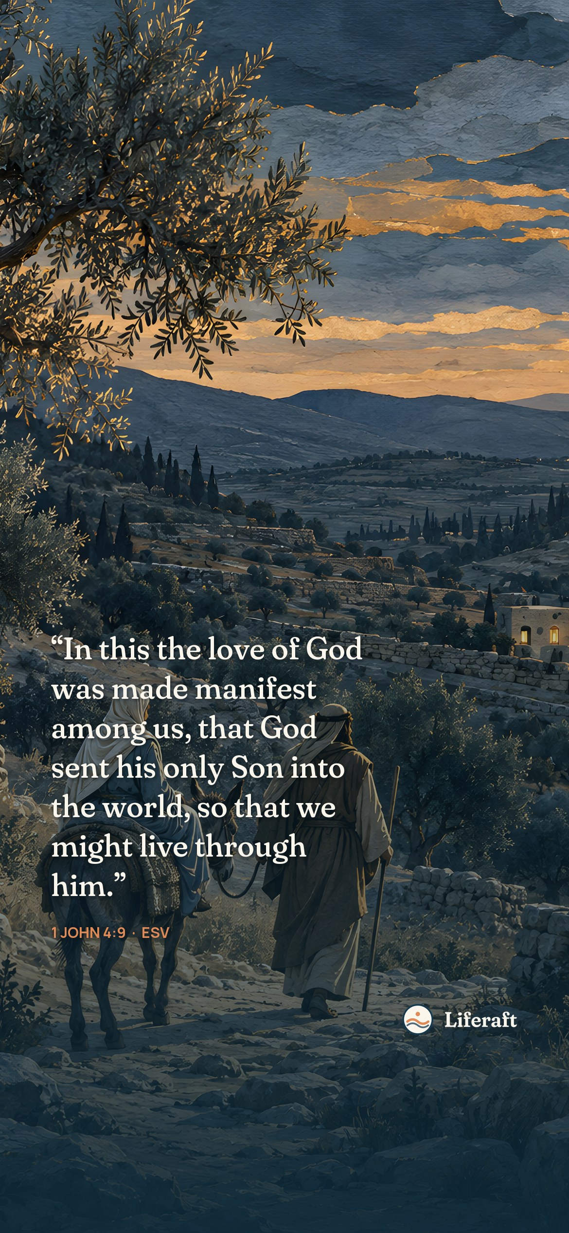 Journey to bethlehem, with 1 John 4:9