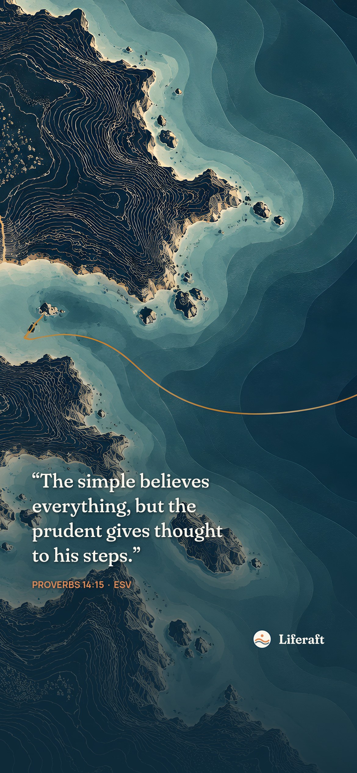 Coastal contours, with Proverbs 14:15