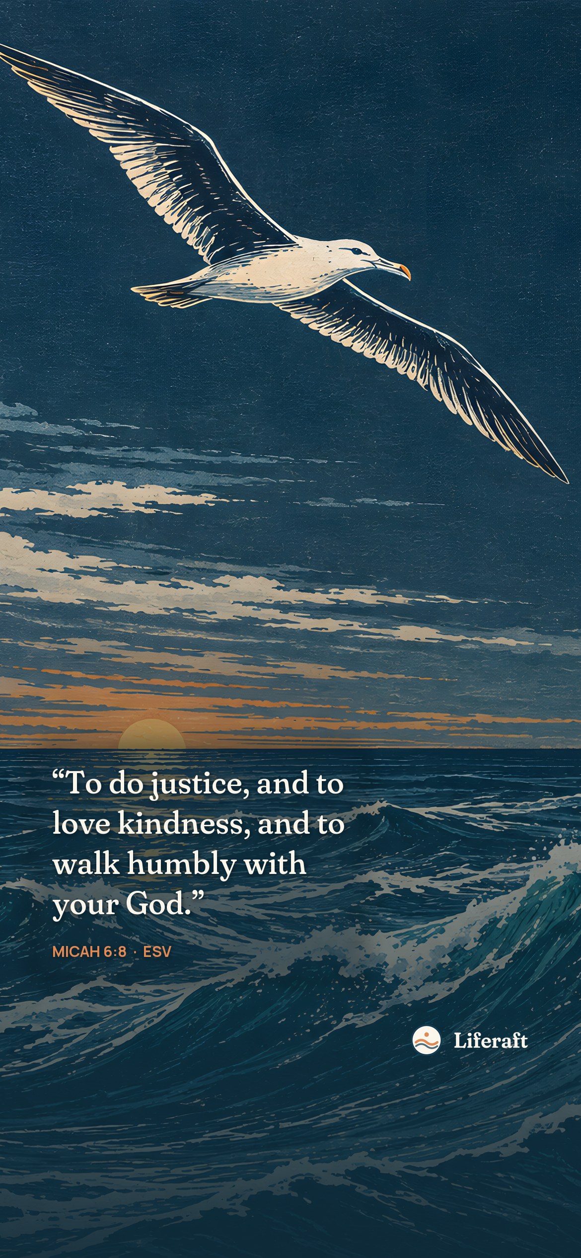 Above the breaking wave, with Micah 6:8