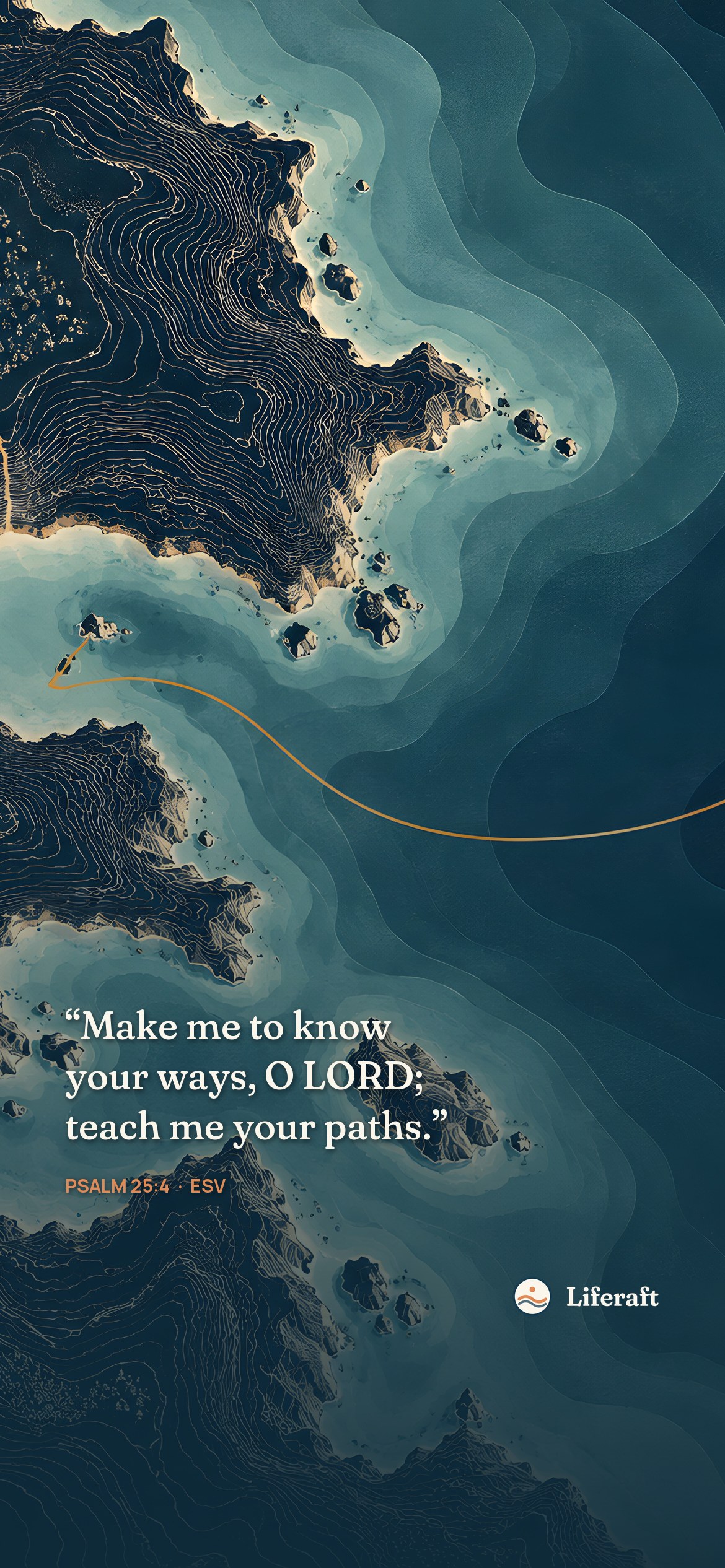 Coastal contours, with Psalm 25:4