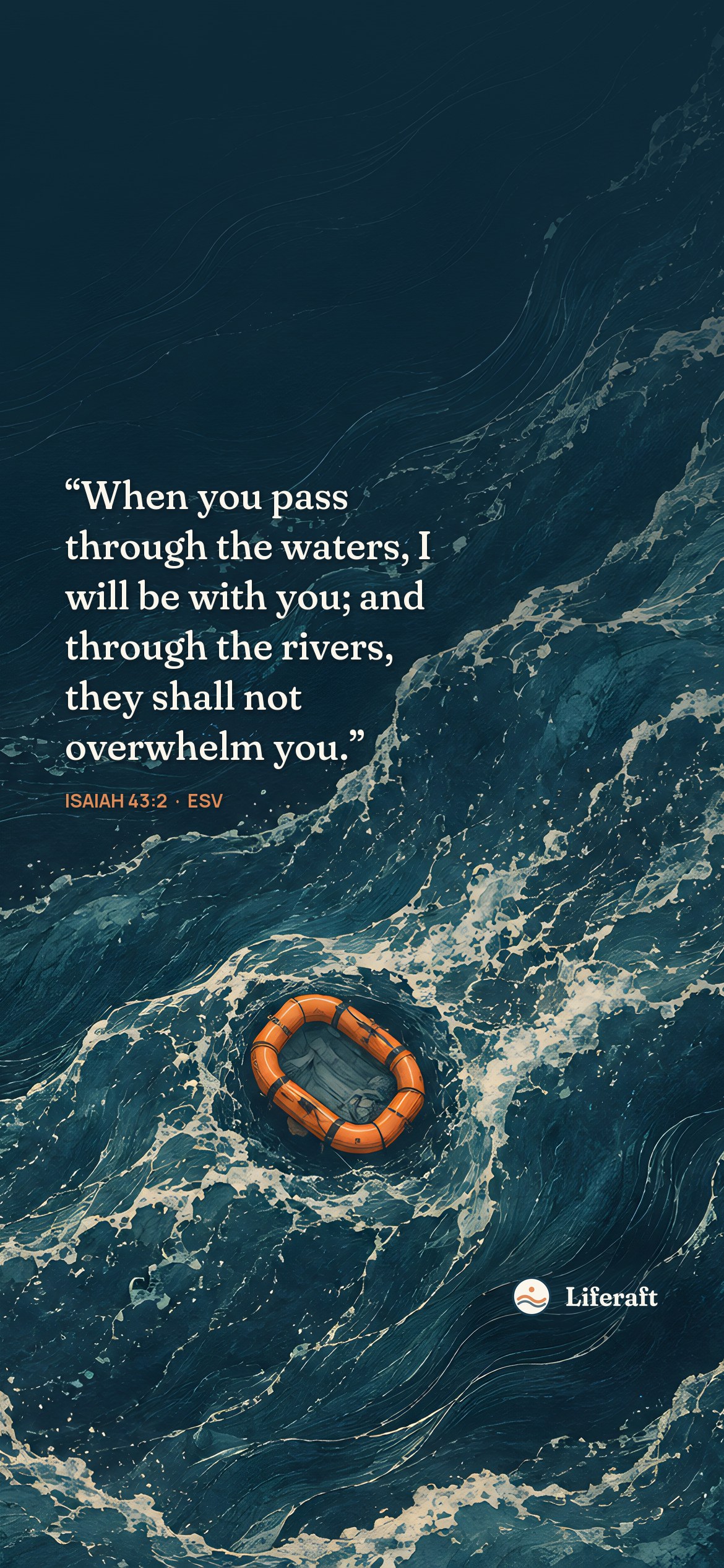 Raft and contour waves, with Isaiah 43:2